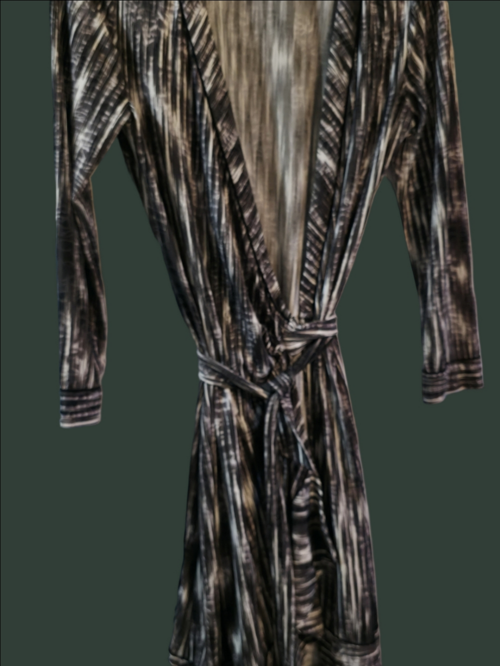 4/$67 Deal! BCBGMaxAzria Black and White Striped Midi Wrap Dress